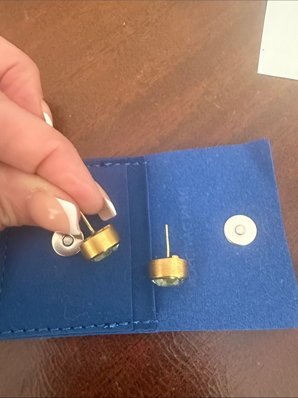 Dean Davidson Aquamarine large Knockout Studs - Picture 9 of 9